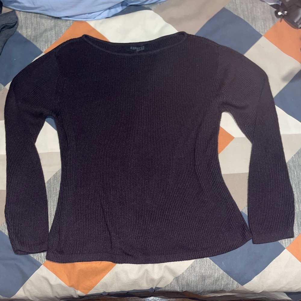 💜 Express Royal Purple Sweater Size Large - Picture 2 of 7
